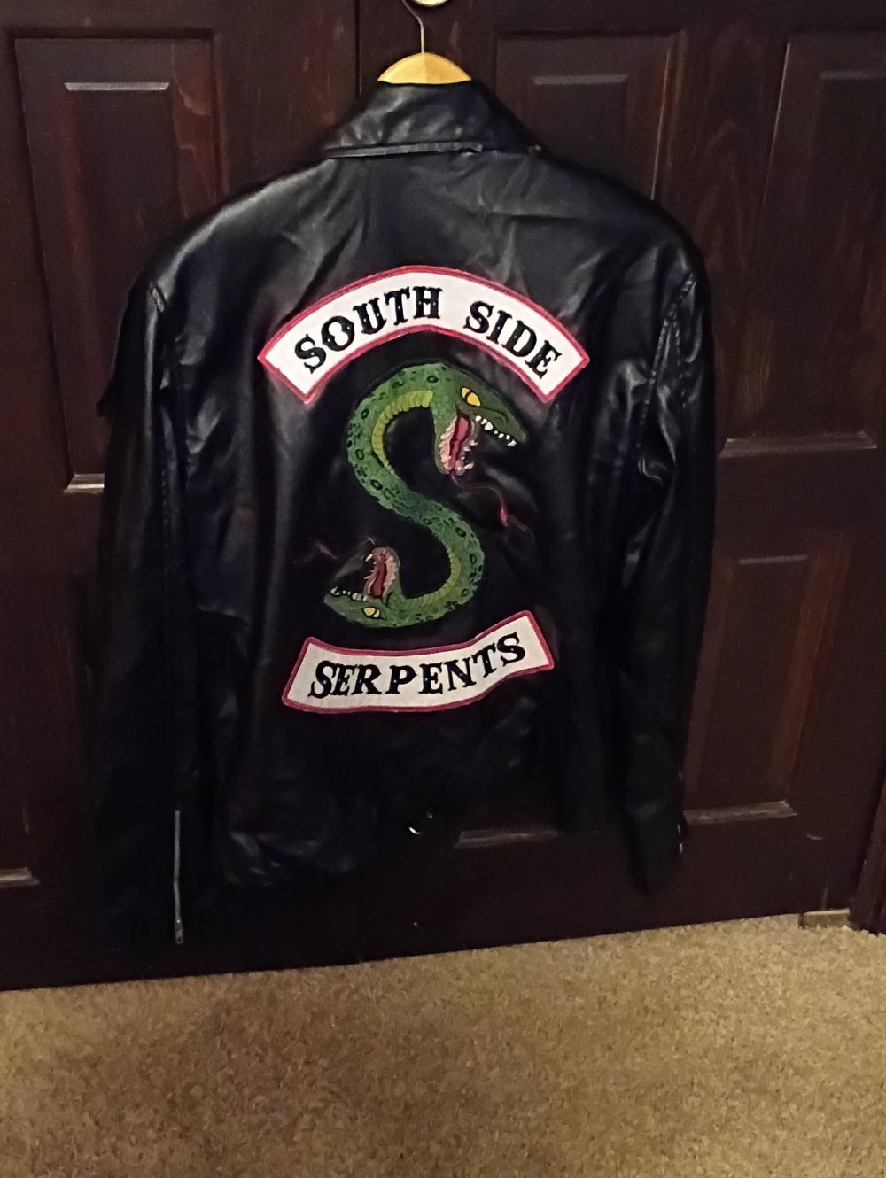 South Side Serpents Black Leather Biker Jacket